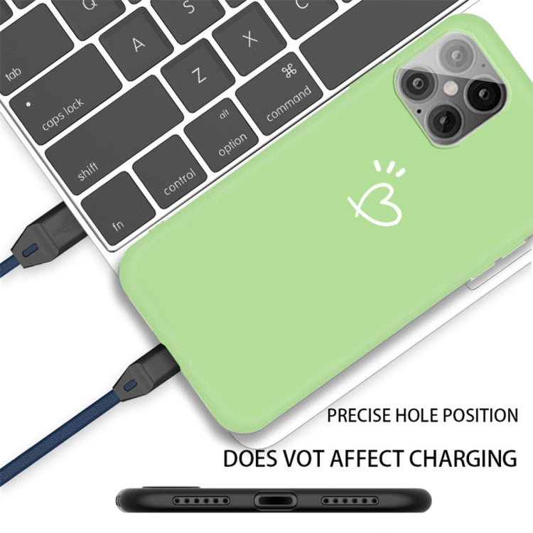For iPhone 12 Pro Max Three Dots Love-heart Pattern Frosted TPU Protective Case