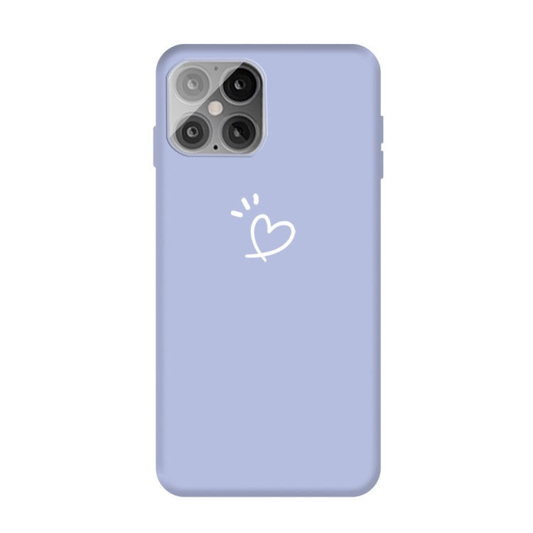 For iPhone 12 Pro Max Three Dots Love-heart Pattern Frosted TPU Protective Case