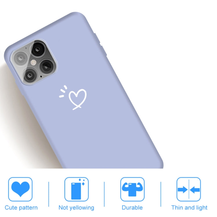 For iPhone 12 Pro Max Three Dots Love-heart Pattern Frosted TPU Protective Case