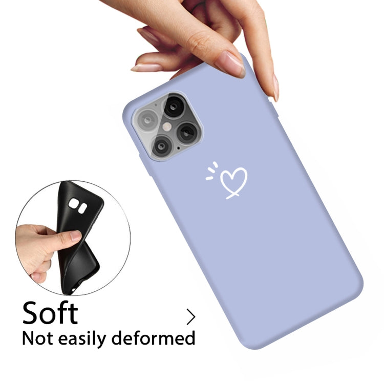 For iPhone 12 Pro Max Three Dots Love-heart Pattern Frosted TPU Protective Case