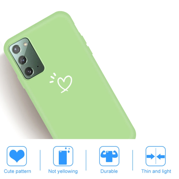 For Samsung Galaxy Note20 Three Dots Love-heart Pattern Frosted TPU Protective Case