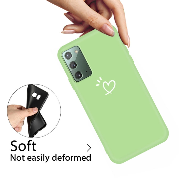 For Samsung Galaxy Note20 Three Dots Love-heart Pattern Frosted TPU Protective Case