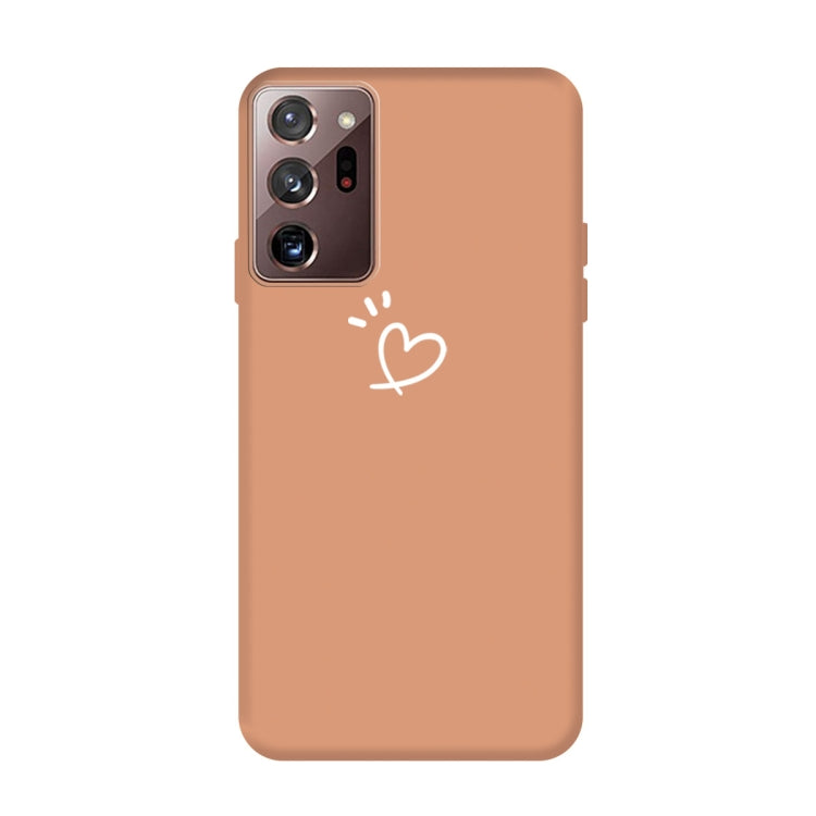 For Samsung Galaxy Note20 Ultra Three Dots Love-heart Pattern Frosted TPU Protective Case