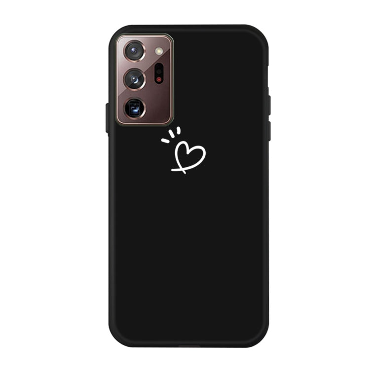 For Samsung Galaxy Note20 Ultra Three Dots Love-heart Pattern Frosted TPU Protective Case