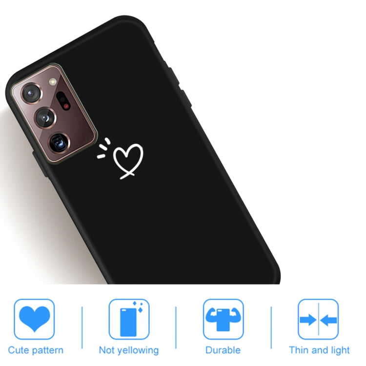 For Samsung Galaxy Note20 Ultra Three Dots Love-heart Pattern Frosted TPU Protective Case
