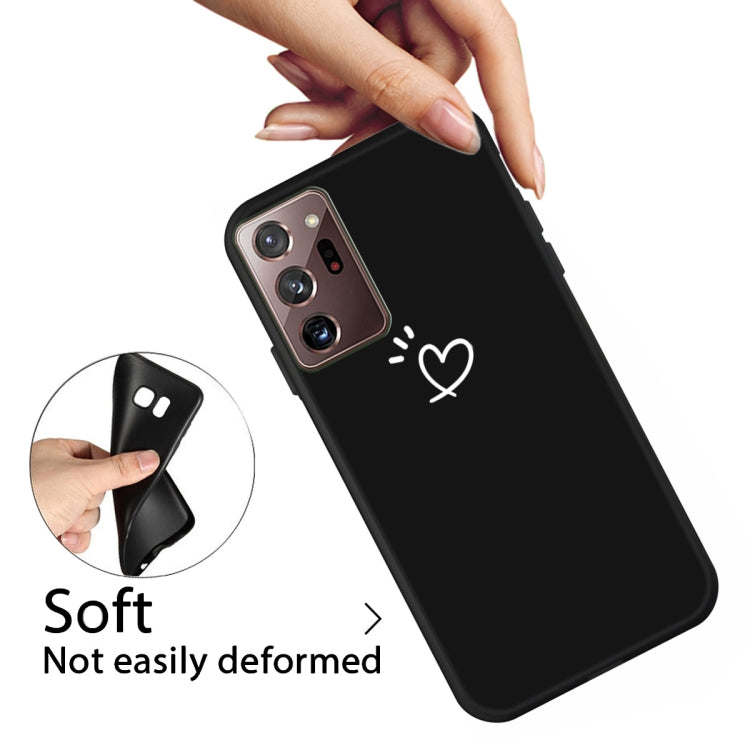 For Samsung Galaxy Note20 Ultra Three Dots Love-heart Pattern Frosted TPU Protective Case