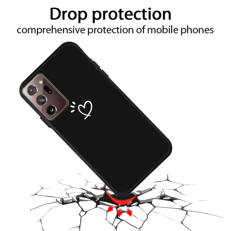 For Samsung Galaxy Note20 Ultra Three Dots Love-heart Pattern Frosted TPU Protective Case