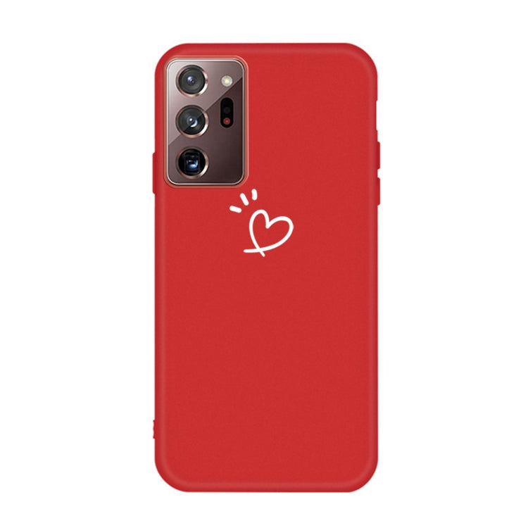 For Samsung Galaxy Note20 Ultra Three Dots Love-heart Pattern Frosted TPU Protective Case
