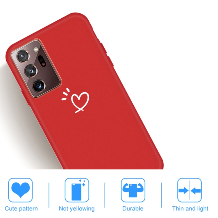 For Samsung Galaxy Note20 Ultra Three Dots Love-heart Pattern Frosted TPU Protective Case