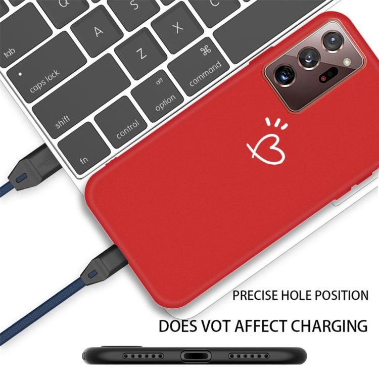 For Samsung Galaxy Note20 Ultra Three Dots Love-heart Pattern Frosted TPU Protective Case