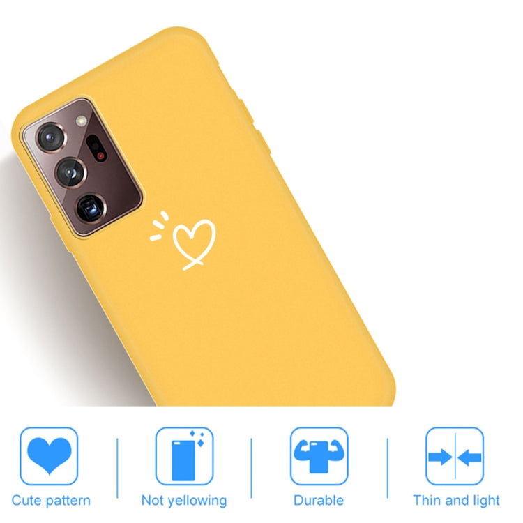 For Samsung Galaxy Note20 Ultra Three Dots Love-heart Pattern Frosted TPU Protective Case