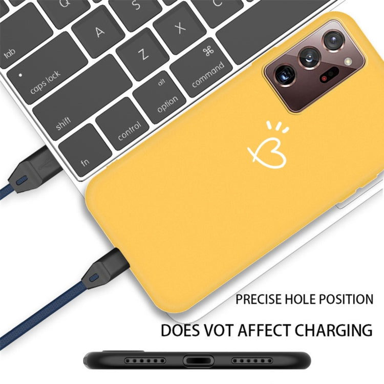 For Samsung Galaxy Note20 Ultra Three Dots Love-heart Pattern Frosted TPU Protective Case