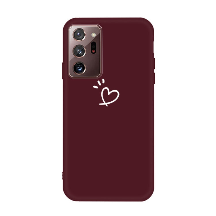 For Samsung Galaxy Note20 Ultra Three Dots Love-heart Pattern Frosted TPU Protective Case