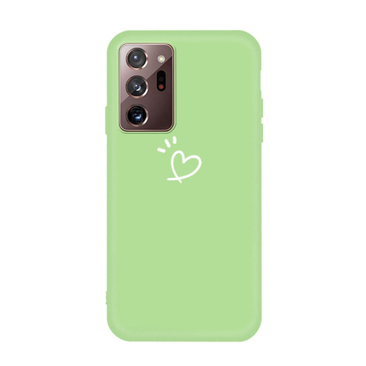 For Samsung Galaxy Note20 Ultra Three Dots Love-heart Pattern Frosted TPU Protective Case