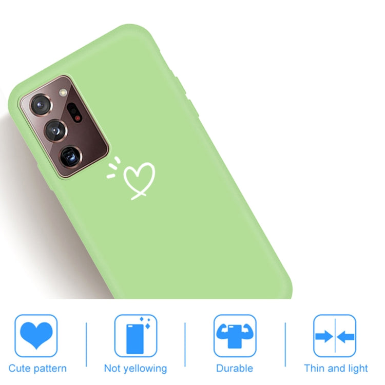 For Samsung Galaxy Note20 Ultra Three Dots Love-heart Pattern Frosted TPU Protective Case