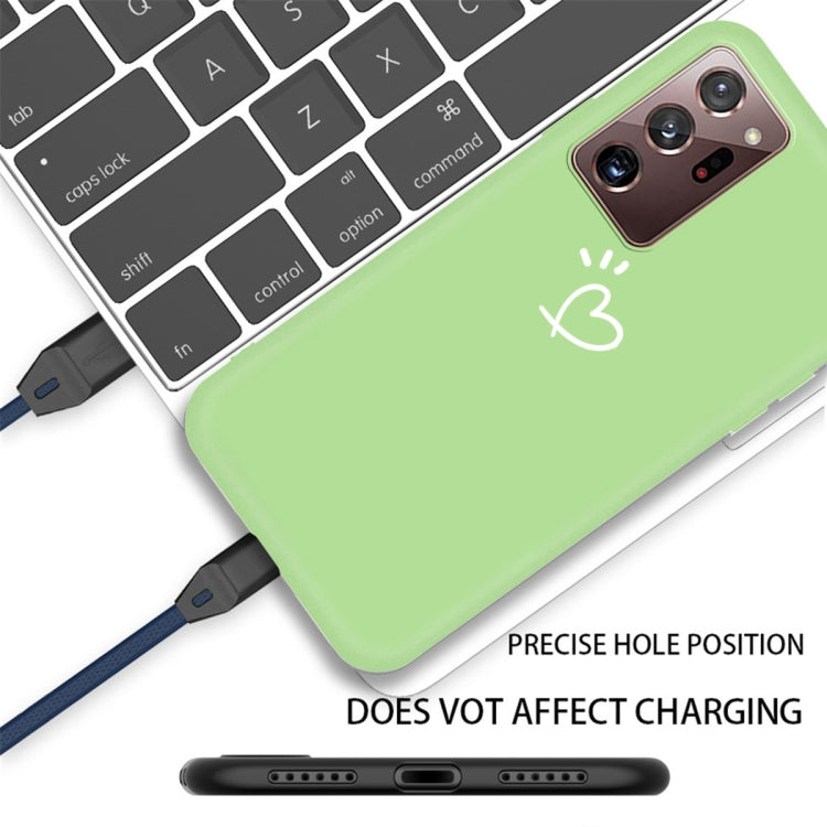 For Samsung Galaxy Note20 Ultra Three Dots Love-heart Pattern Frosted TPU Protective Case