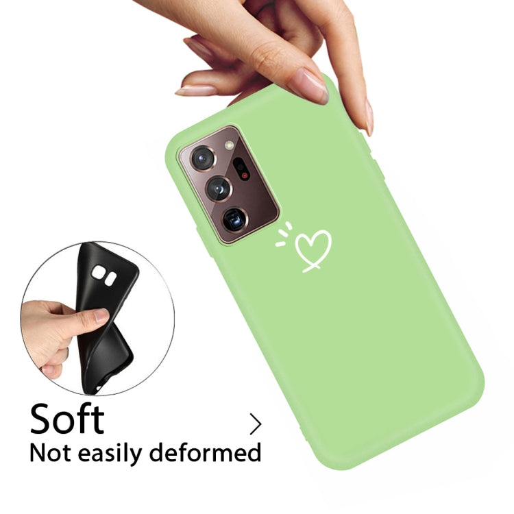 For Samsung Galaxy Note20 Ultra Three Dots Love-heart Pattern Frosted TPU Protective Case