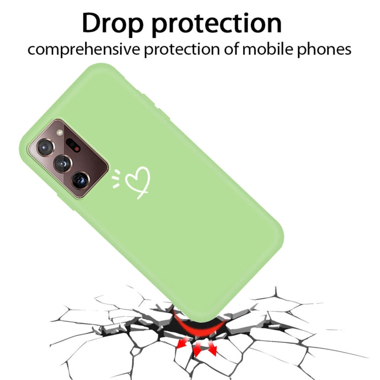 For Samsung Galaxy Note20 Ultra Three Dots Love-heart Pattern Frosted TPU Protective Case