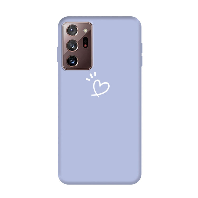 For Samsung Galaxy Note20 Ultra Three Dots Love-heart Pattern Frosted TPU Protective Case