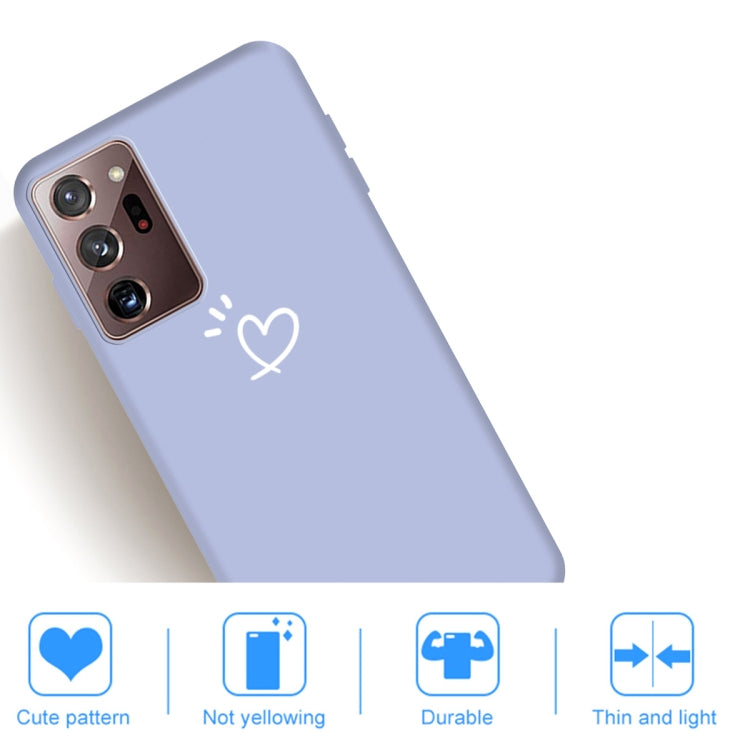 For Samsung Galaxy Note20 Ultra Three Dots Love-heart Pattern Frosted TPU Protective Case