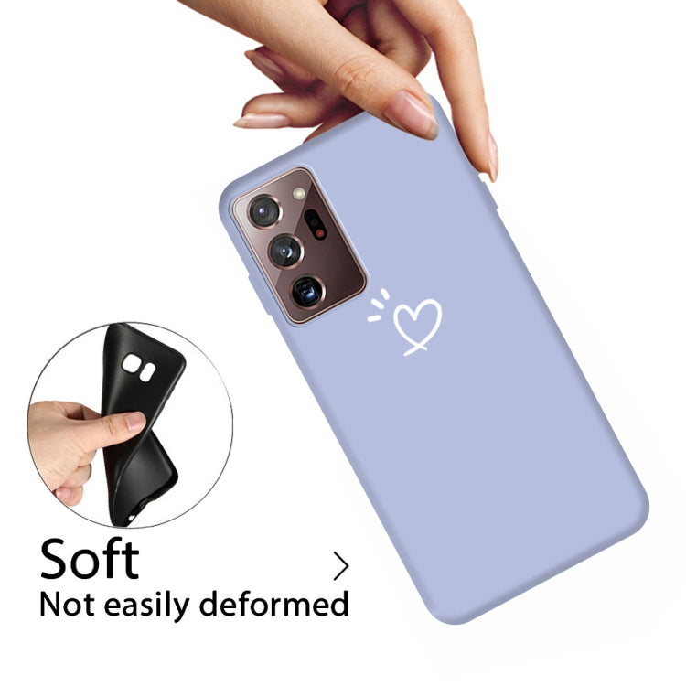 For Samsung Galaxy Note20 Ultra Three Dots Love-heart Pattern Frosted TPU Protective Case