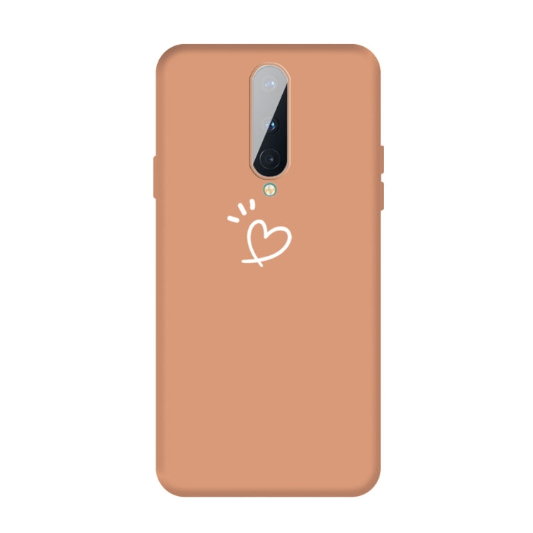 For OnePlus 8 Three Dots Love-heart Pattern Frosted TPU Protective Case
