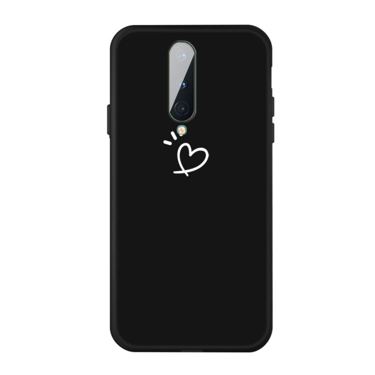 For OnePlus 8 Three Dots Love-heart Pattern Frosted TPU Protective Case