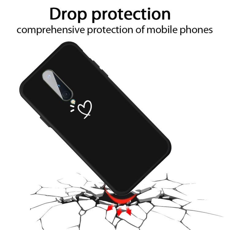 For OnePlus 8 Three Dots Love-heart Pattern Frosted TPU Protective Case