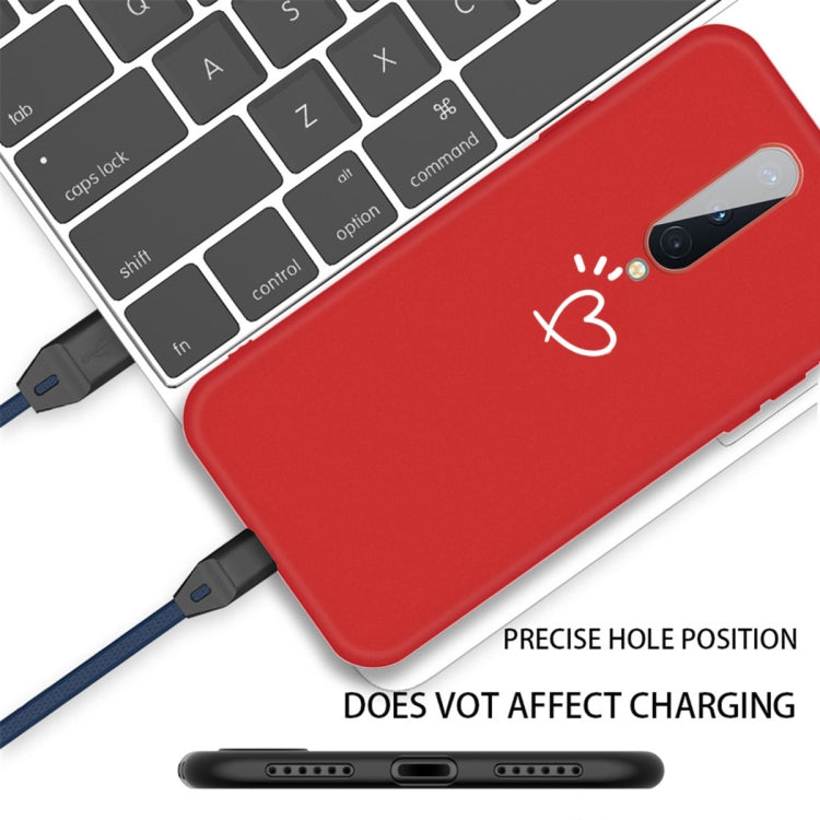 For OnePlus 8 Three Dots Love-heart Pattern Frosted TPU Protective Case