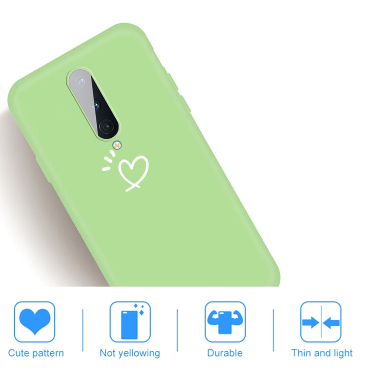 For OnePlus 8 Three Dots Love-heart Pattern Frosted TPU Protective Case