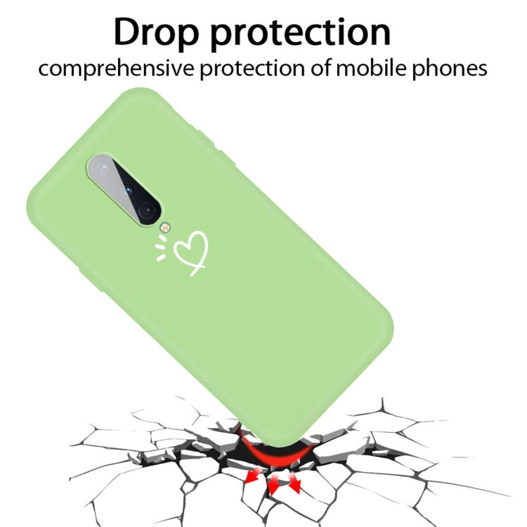 For OnePlus 8 Three Dots Love-heart Pattern Frosted TPU Protective Case