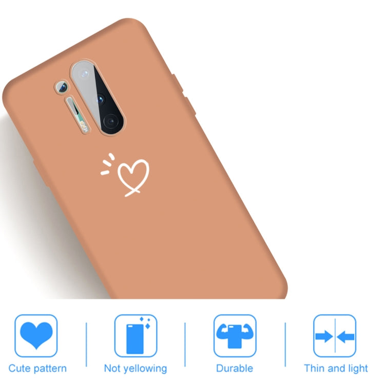 For OnePlus 8 Pro Three Dots Love-heart Pattern Frosted TPU Protective Case