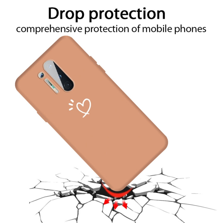 For OnePlus 8 Pro Three Dots Love-heart Pattern Frosted TPU Protective Case