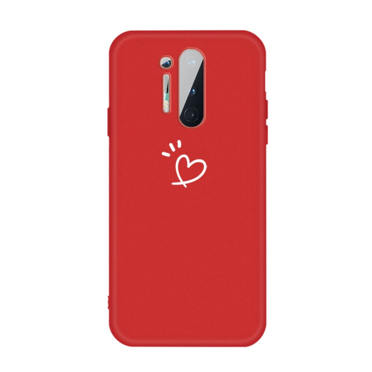 For OnePlus 8 Pro Three Dots Love-heart Pattern Frosted TPU Protective Case