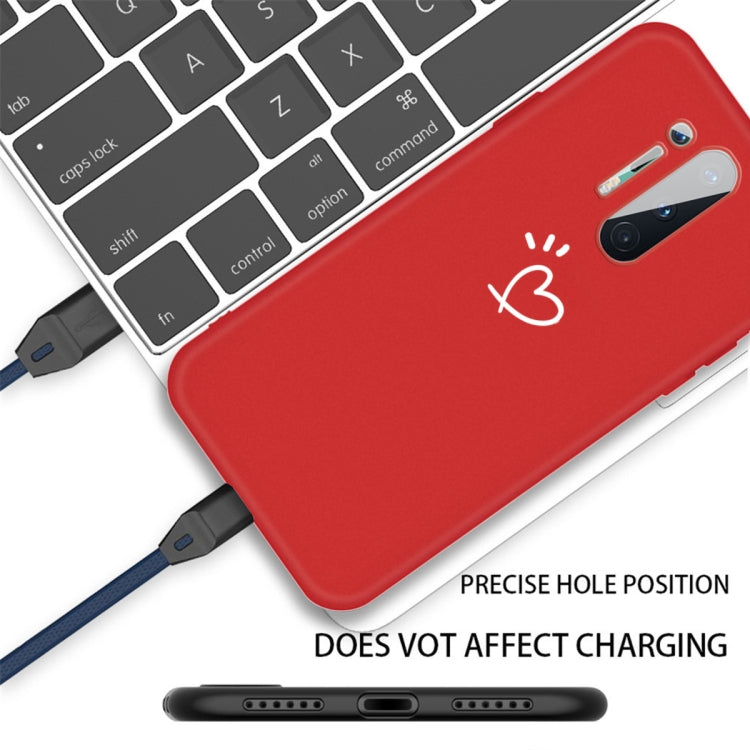 For OnePlus 8 Pro Three Dots Love-heart Pattern Frosted TPU Protective Case