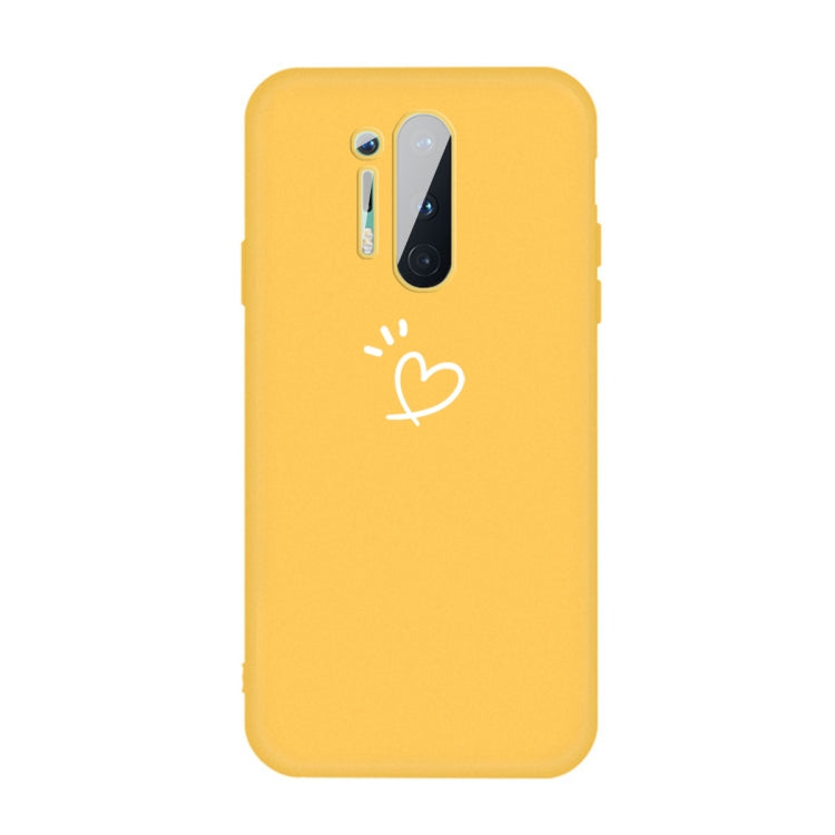 For OnePlus 8 Pro Three Dots Love-heart Pattern Frosted TPU Protective Case