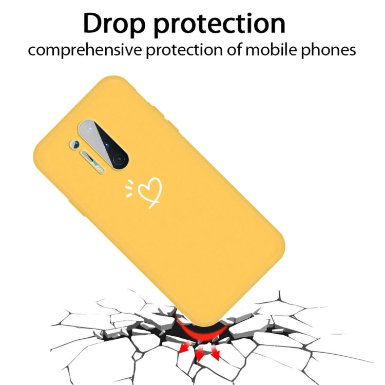 For OnePlus 8 Pro Three Dots Love-heart Pattern Frosted TPU Protective Case