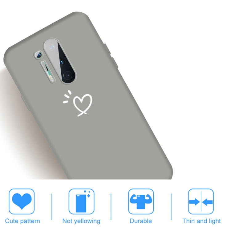For OnePlus 8 Pro Three Dots Love-heart Pattern Frosted TPU Protective Case