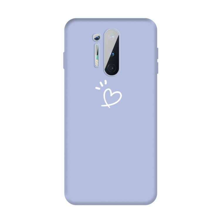 For OnePlus 8 Pro Three Dots Love-heart Pattern Frosted TPU Protective Case