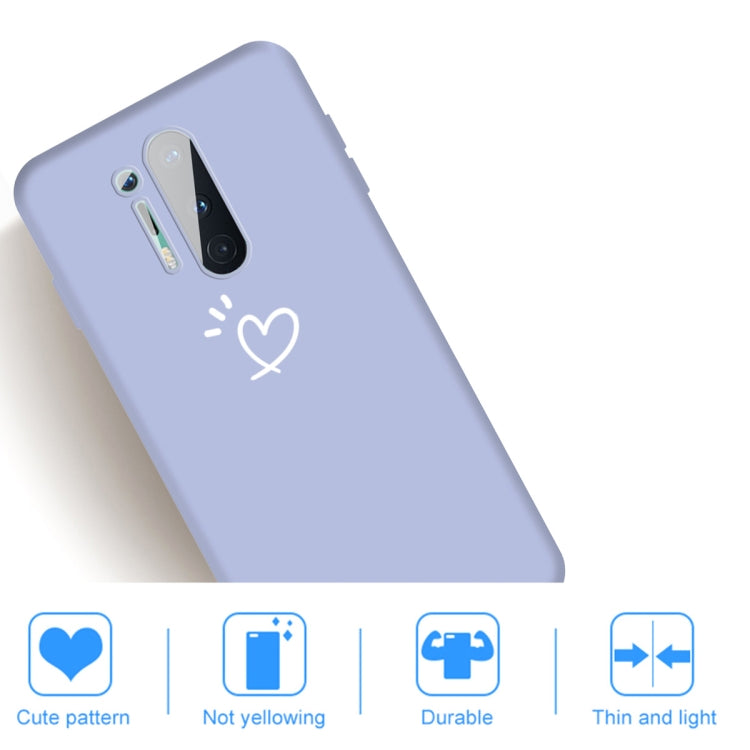For OnePlus 8 Pro Three Dots Love-heart Pattern Frosted TPU Protective Case