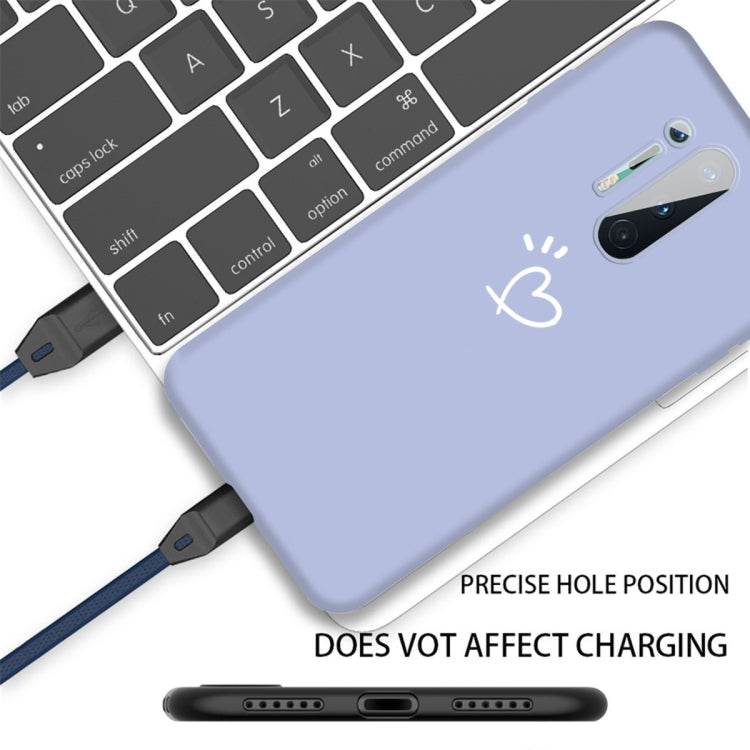 For OnePlus 8 Pro Three Dots Love-heart Pattern Frosted TPU Protective Case