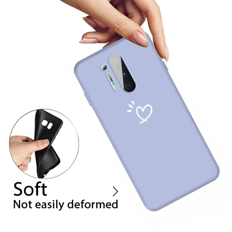 For OnePlus 8 Pro Three Dots Love-heart Pattern Frosted TPU Protective Case