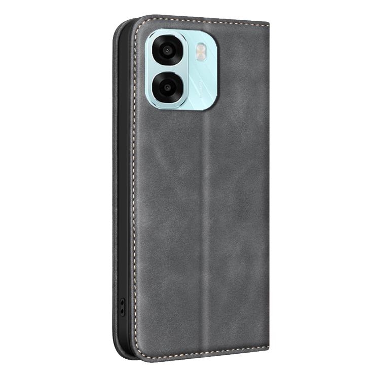 For OPPO A6/A6 5G/A6x 5G BINFEN COLOR Calfskin Texture Magnetic RFID Vegan Leather Phone Case