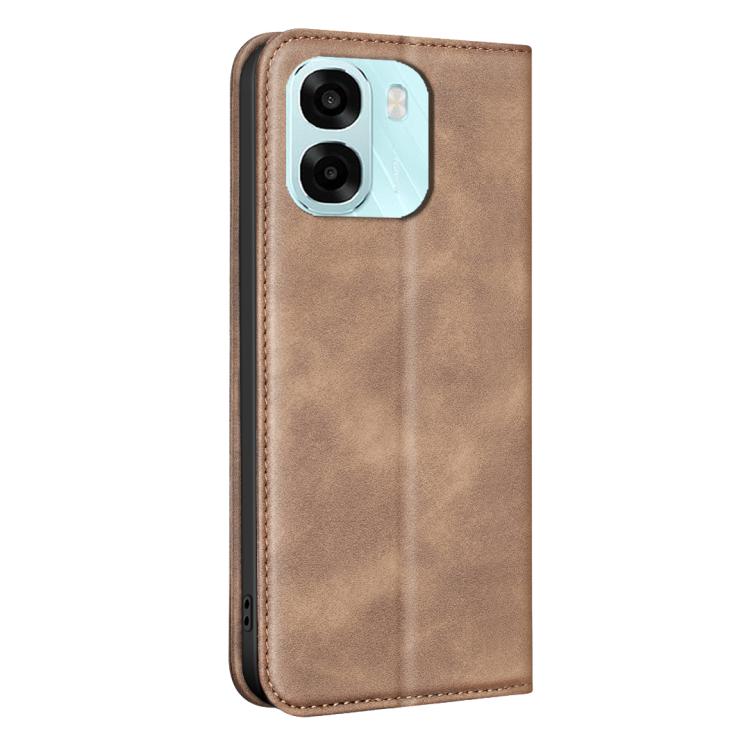 For OPPO A6/A6 5G/A6x 5G BINFEN COLOR Calfskin Texture Magnetic RFID Vegan Leather Phone Case
