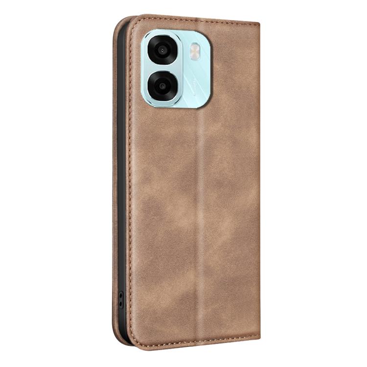 For OPPO A6 Pro 4G/5G Global BINFEN COLOR Calfskin Texture Magnetic RFID Vegan Leather Phone Case