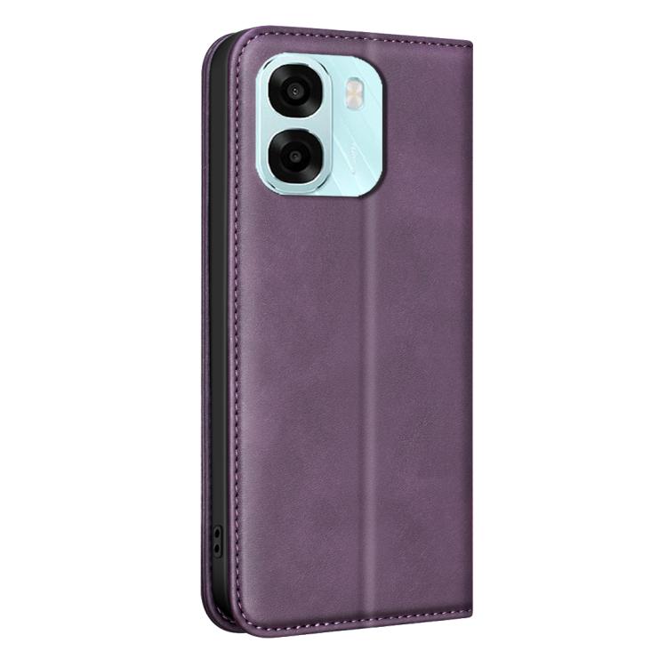 For OPPO A6 Pro 4G/5G Global BINFEN COLOR Calfskin Texture Magnetic RFID Vegan Leather Phone Case