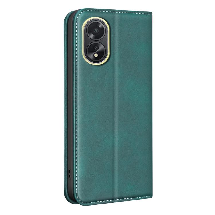 For OPPO A38 / A18 BINFEN COLOR Calfskin Texture Magnetic RFID Vegan Leather Phone Case