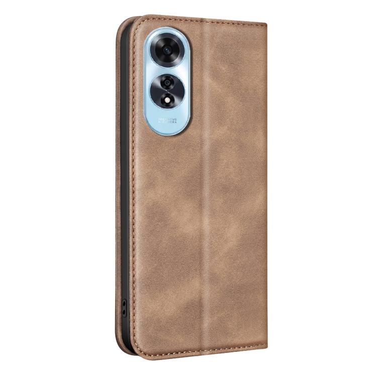 For OPPO A60 BINFEN COLOR Calfskin Texture Magnetic RFID Vegan Leather Phone Case