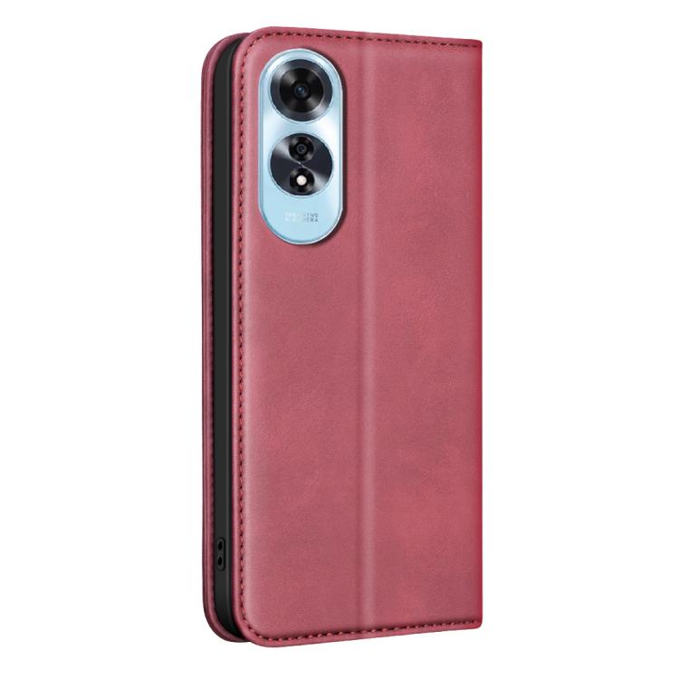 For OPPO A60 BINFEN COLOR Calfskin Texture Magnetic RFID Vegan Leather Phone Case
