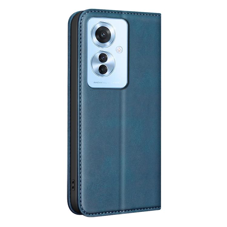 For OPPO Reno11 F BINFEN COLOR Calfskin Texture Magnetic RFID Vegan Leather Phone Case